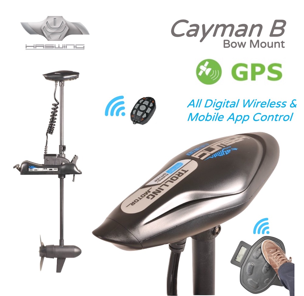 HASWING Cayman /GPS, Bow Mount Electric Outboard Trolling