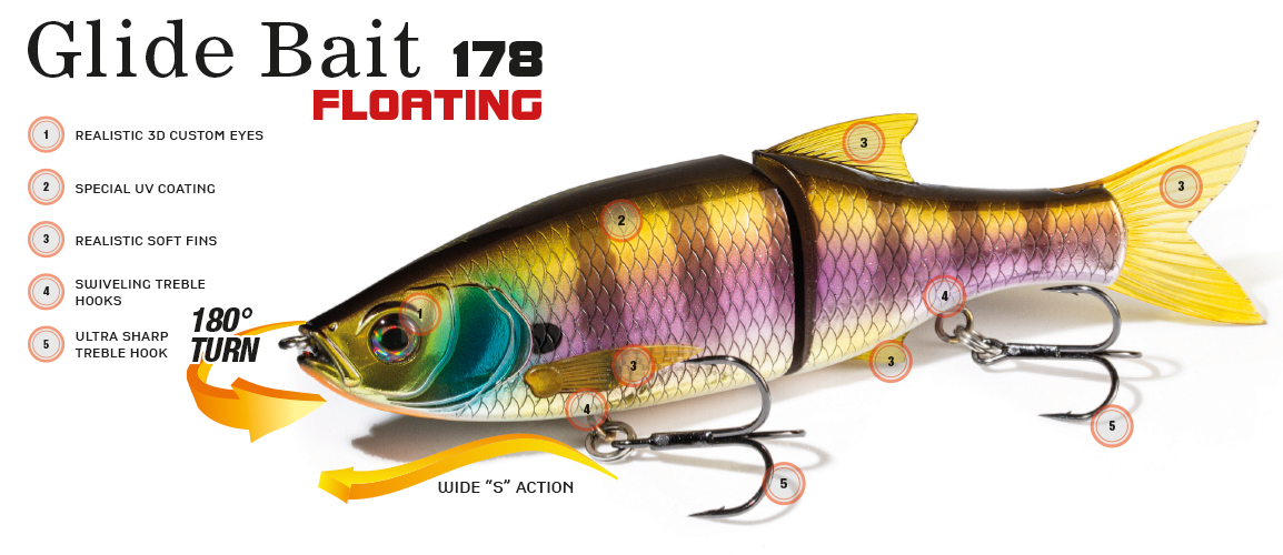 Molix Glide Bait 178 Floating 7 inch from