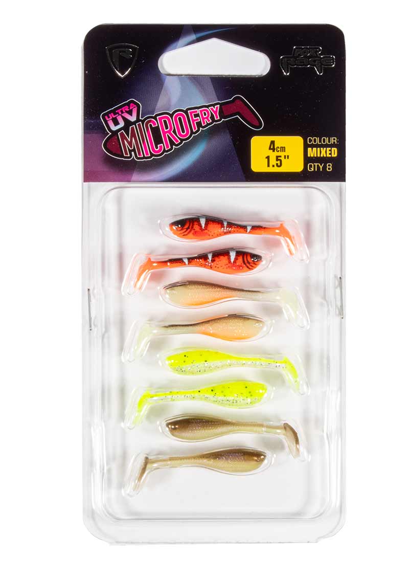 PACK DE LEURRES SOFTBAIT FOX RAGE ULTRA UV 5 CM 3 G - MICRO CRITTER (COULEUR MIXTE)