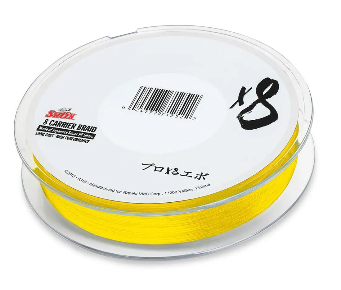 Sufix X8 Braid Hot Yellow 150m from