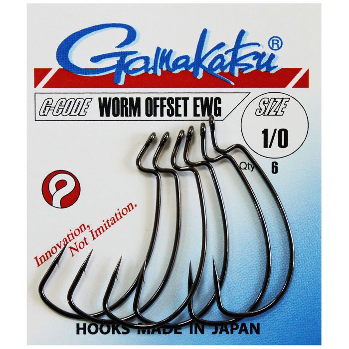 Gamakatsu Offset EWG Worm Hooks Red/All Sizes/ drop shot hooks/4-5pcs per pack 