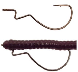 Gamakatsu Offset Worm EWG Hook with Silicone Stopper from Predator Tackle