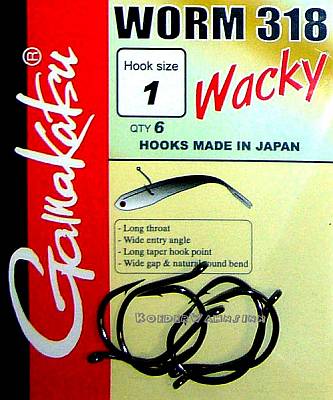 Gamakatsu Worm 318 Wacky Hooks from